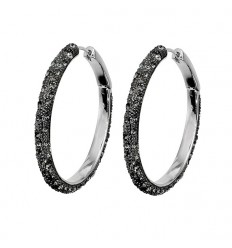 Обици  “Blame“ - родий +...