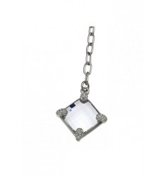 Колие “Cube“ - родий + кристал