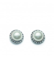 Обици  “Frame Pearl“ родий...