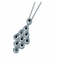 Колие “Diva“ - rhod. jet...