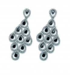 Обици “Diva“ - rhod. jet...