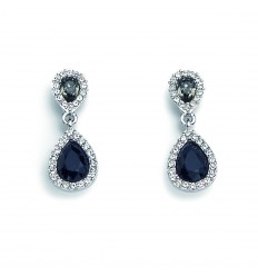 Обици “Rain“ - родий +...