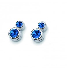 Обици “Between“ - родий +...