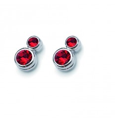 Обици “Between“ - родий + сиам