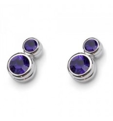 Обици “Between“ - родий +...