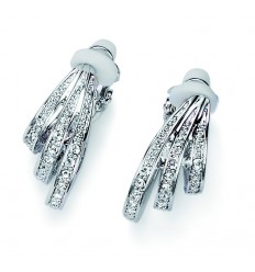 Обици “Clip Cleo“ - родий +...