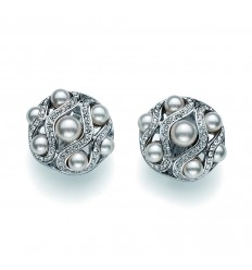 Обици “Contessa“ - родий +...