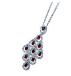 Колие “Diva“ - родий. + siam