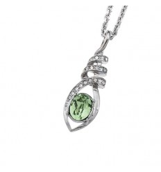 Колие “Way“ - родий+кристал