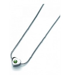 Колие “Love“ - родий + оливин