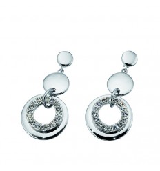 Обици “Rings“ - родий +...