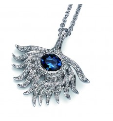 Колие “Peacock“ - родий +...