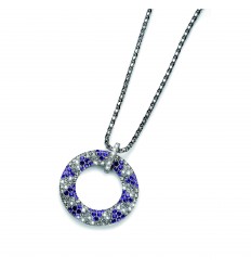 Колие “Pyramid“- родий +...