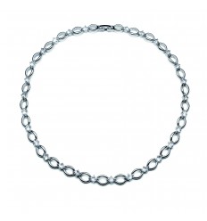 Колие “Join“ - родий + кристал