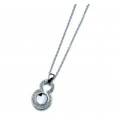 Колие “Well“ - родий + кристал