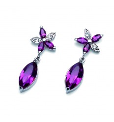 Обици “Theme“ - родий +...