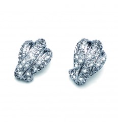 Обици“Trinity“ - родий +...