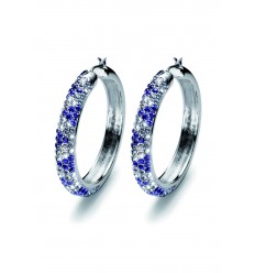 Обици “Pyramid L“ - родий +...