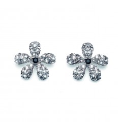 Обици “Bloom“ - родий +...