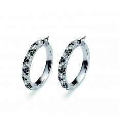 Обици “Piramid L“-родий +...