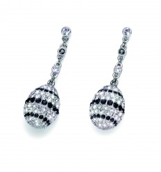 Обици “Nobel“ - родий +...