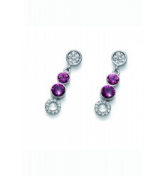 Обици “High“ - родий + розе