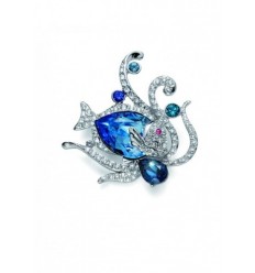 Брошка “Fish“ - родий + син