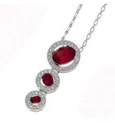 Колие “Explode“ - родий + сиам