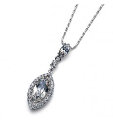 Колие “Navette“ - родий +...