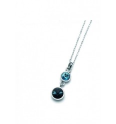 Колие  “Follow“ - родий + aqua