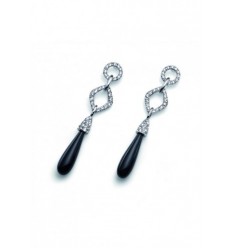 Обици “Stark“ - родий +...