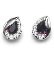 Обици “Hidden“ - родий +...