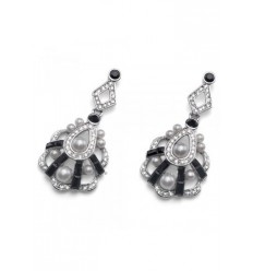 Обици “Deko“ - родий + кристал