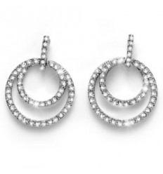 Обици “Orbit“ - родий +...