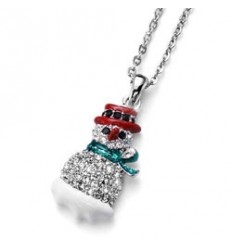 Колие “Snowman“ - родий +...