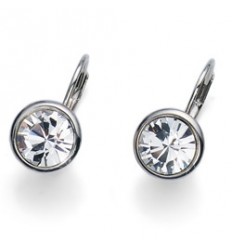 Обици “Simple“ - родий +...