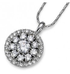 Колие “Mid` - родий + кристал