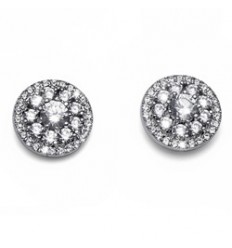 Обици “Mid` - родий + кристал