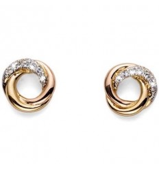 Обици “Unite“ - родий +...