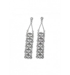 Обици “Hollywood“ - родий +...