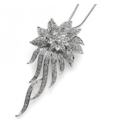 Колие “Flowery“ - родий +...