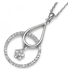 Колие “Sure“ - родий + кристал