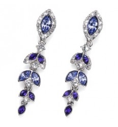 Обици “Villa“ - родий +...