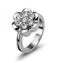 Пръстен “Posy“ - родий +...