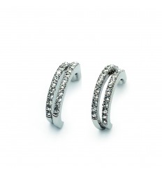 Обици “Hoop Duo“ - родий +...