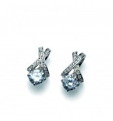 Обици “Sound“ - родий +...