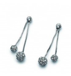 Обици “Playball“ - родий +...