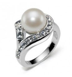 Пръстен “Cover“ - родий +...