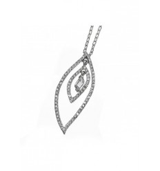 Колие “Loft“ - родий + кристал