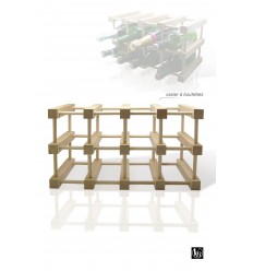 ДЪРВЕН СТЕЛАЖ ЗА 12 БУТИЛКИ...